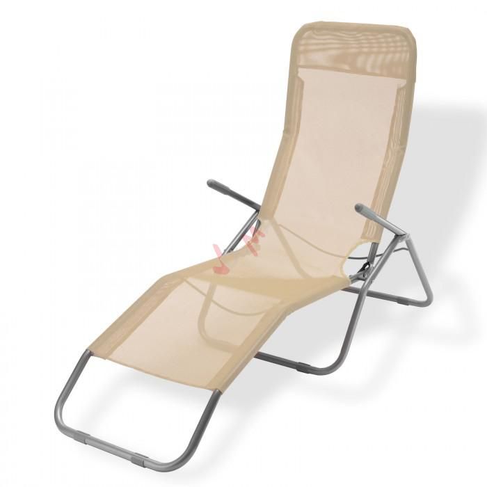 Chaise longue à bascule "Virginia Beach" De couleur beige Plein Air