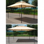 Tonnelle - Pavillon de jardin beige 3 x 4 m