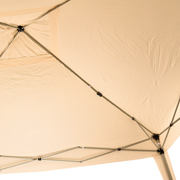 Tonnelle / Pavillon pliable en métal beige 300 x 300 x 260 cm Tonnelle / Pavillon pliable en métal beige 300 x 300 x 260 cm