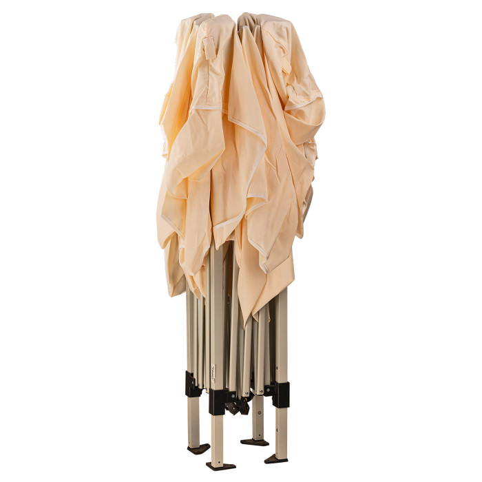 Tonnelle / Pavillon pliable en métal beige 300 x 300 x 260 cm Tonnelle / Pavillon pliable en métal beige 300 x 300 x 260 cm