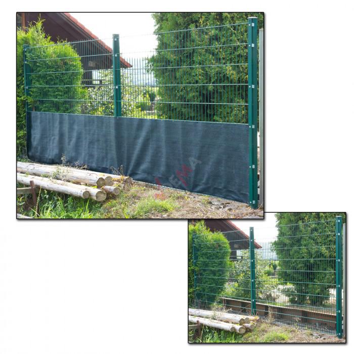 Brise vue pour clôture 1 x 25 m de couleur verte
