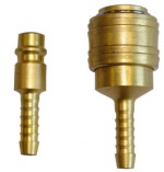 Raccord rapide et raccord cannelé pour tuyau air comprimé diam 6 mm