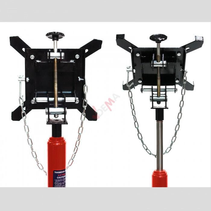 Cric Hydraulique De Fosse 500kg Pour Boîte De Vitesse - Hauteur Réglable 113-186 Cm, Rouleaux à 4 Roues, Descente Contrôlée, Pour Voiture Et Camionnette