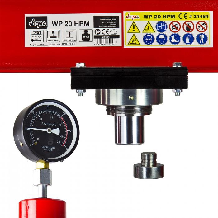 Presse d'atelier hydraulique Assistance Pneumatique - 20 T - WP 20 HPM