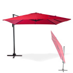 Parasol déporté Verona - 3 x 3 m - Rouge bordeaux