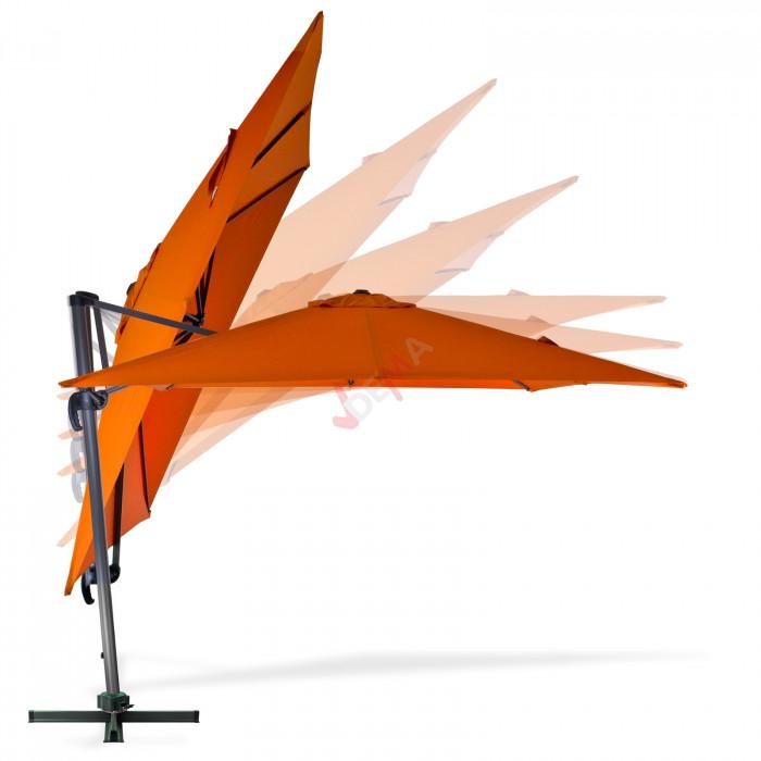 Parasol déporté Verona - 3 x 3 m - Terracotta