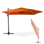 Parasol déporté Verona - 3 x 3 m - Terracotta