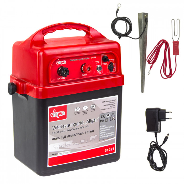 Electrificateur de clôture Allgäu 9/12/230 Volt - D31291 - Animaux