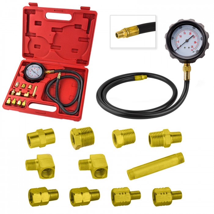 Ensemble de testeur de pression d'huile et de moteur avec 10