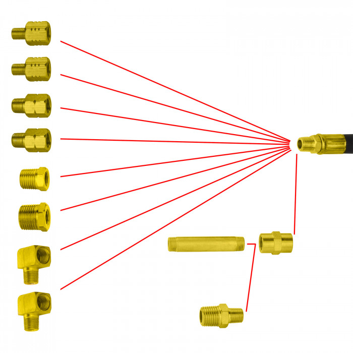 Ensemble de testeur de pression d'huile et de moteur avec 10