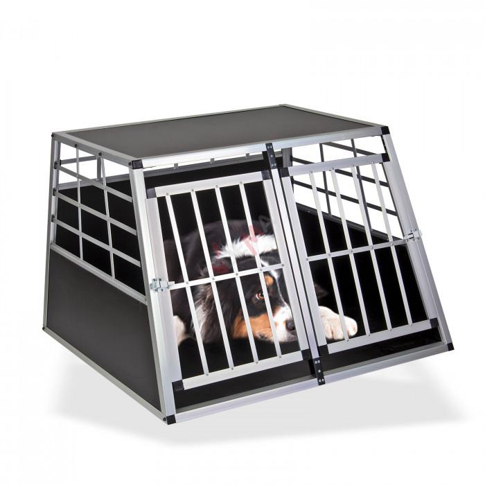 Cage de transport pour chien aluminium pour coffre de voiture