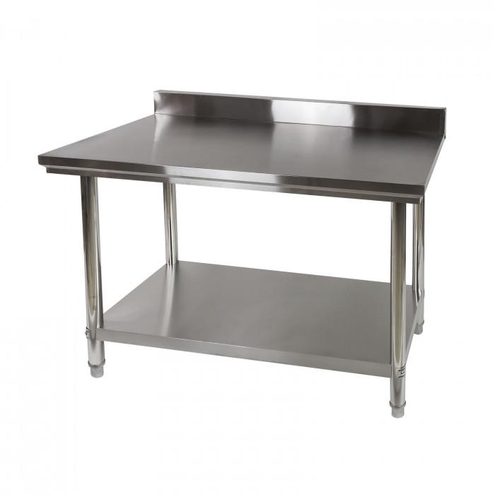 Table de travail inox avec dosseret 120 x 60 cm - DAT 120 - D17238 -  Bricolage