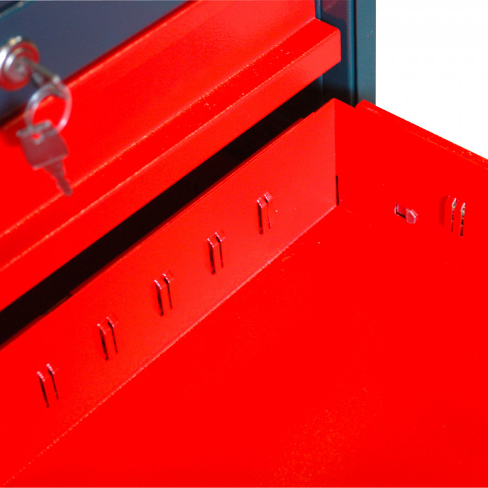 Etabli mobile 4 tiroirs - 2 étagères - 1280 x 600 x 850 mm