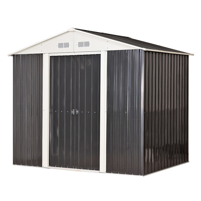 Abri de jardin en métal anthracite "Leeds" Abri de jardin en métal anthracite "Leeds"