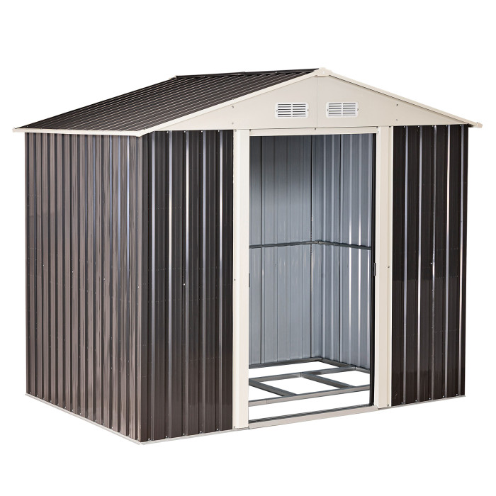 Abri de jardin en métal anthracite "Leeds" Abri de jardin en métal anthracite "Leeds"