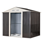 Abri de jardin en métal anthracite "Leeds"