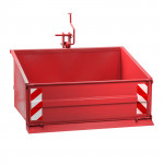 Benne 3 points pour tracteur - dispositif de bascule - 1200 S rouge