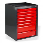 Armoire servante Mammut 8 tiroirs - Rouge/Anthracite