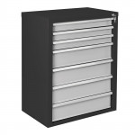 Armoire servante Mammut 7 tiroirs - Gris/Anthracite