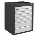 Armoire servante Mammut 8 tiroirs - Gris/Anthracite