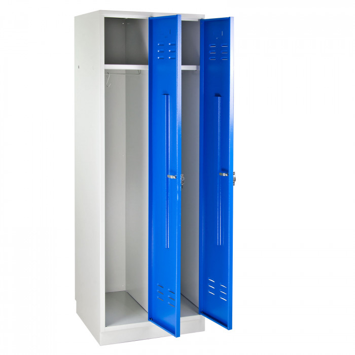 Armoire vestiaire 2 portes - Bleu - 600 x 500 x 1775 mm