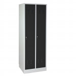 Armoire vestiaire 2 portes - Gris anthracite - 600 x 500 x 1775 mm