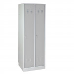 Armoire vestiaire 2 portes - Gris clair - 600 x 500 x 1775 mm