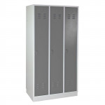 Armoire vestiaire 3 portes Gris argent - 890 x 500 x 1775 mm