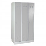 Armoire vestiaire 3 portes Gris clair - 890 x 500 x 1775 mm