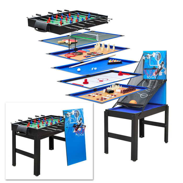Table multi-jeux 15 jeux en 1 - baby foot - billard - tennis table etc -  D70151 - Jeux - Jouets