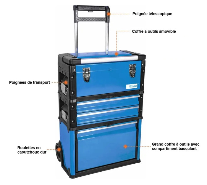 Chariot à outils - Trolley - Caisse à outils mobile GWZT 2/1 Chariot à outils - Trolley - Caisse à outils mobile GWZT 2/1
