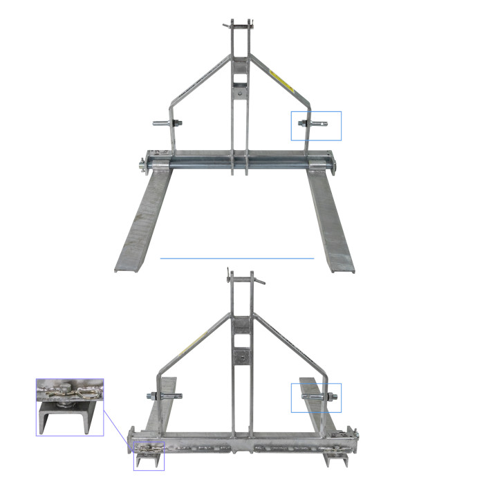 Fourches lève-palette 3 pts Cat. 1 - 300 kg - DPG300Z Fourches lève-palette 3 pts Cat. 1 - 300 kg - DPG300Z