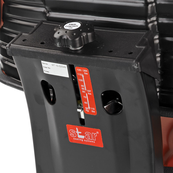 Siège de tracteur DTS 120 AVFLN rouge Siège de tracteur DTS 120 AVFLN rouge