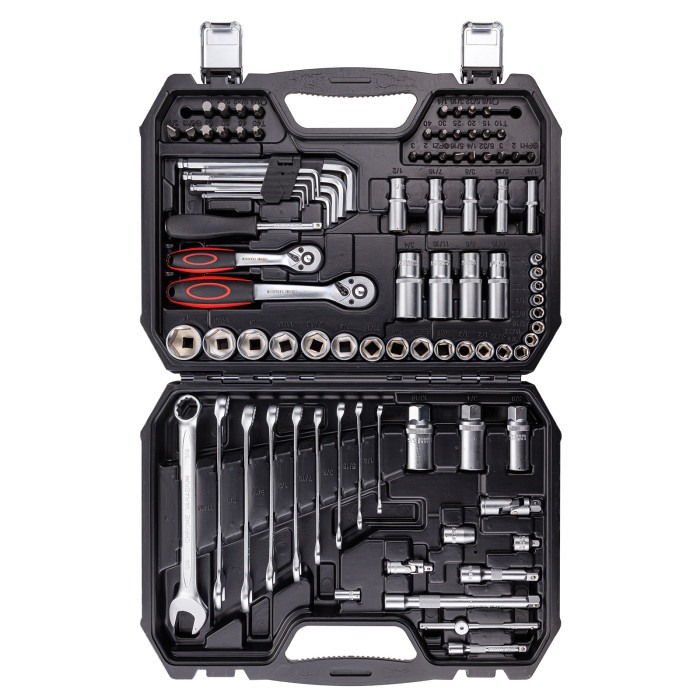 Coffret douilles et cliquets en pouce - 92 pièces Coffret douilles et cliquets en pouce - 92 pièces