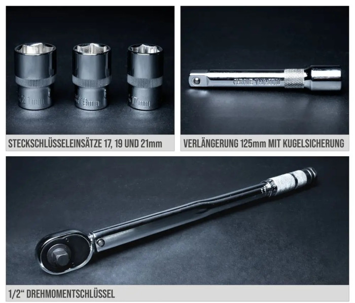 Clé dynamométrique 1/2" - Coffret 5 pièces Clé dynamométrique 1/2" - Coffret 5 pièces