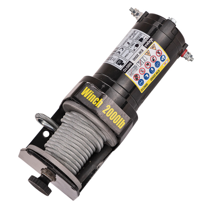 Treuil 0,9 T pour quad, tracteur tondeuse, Holder - 12 V - EW 2000 Treuil 0,9 T pour quad, tracteur tondeuse, Holder - 12 V - EW 2000