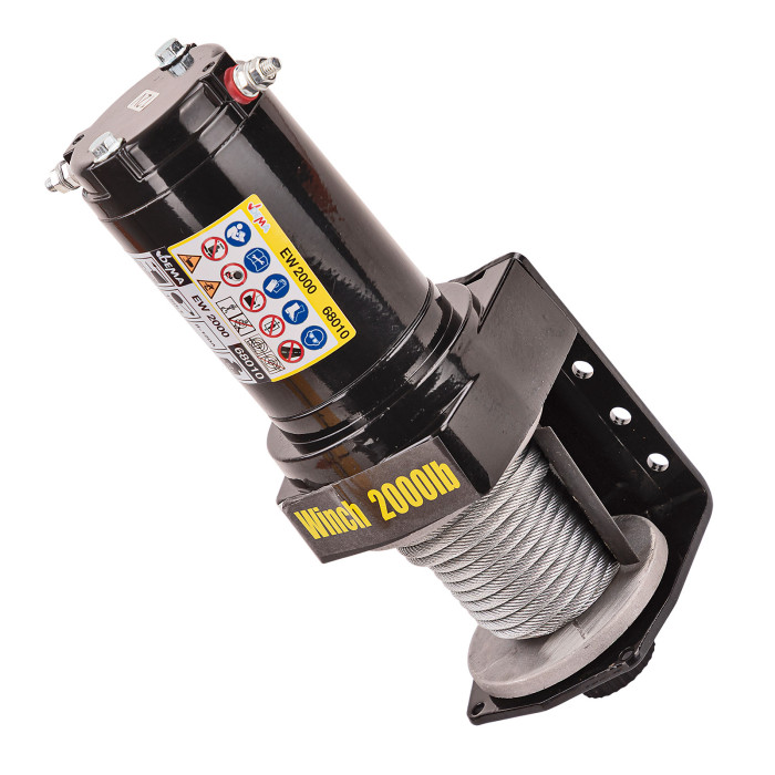 Treuil 0,9 T pour quad, tracteur tondeuse, Holder - 12 V - EW 2000 Treuil 0,9 T pour quad, tracteur tondeuse, Holder - 12 V - EW 2000