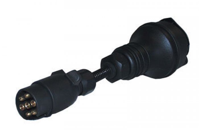 Adaptateur De Remorque 7/13 Broches – Prise Femelle En Plastique Noir – Pour Attelage Voiture, Caravane, Connexion électrique