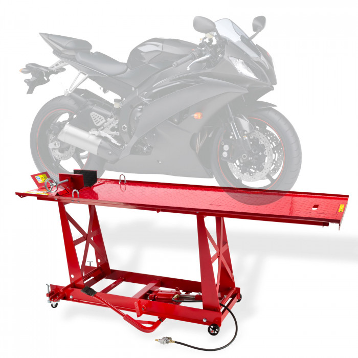 Pont élévateur moto longueur 2770 mm avec rampe - 450 kg pneumatique -  D24357 - Levage - Traction